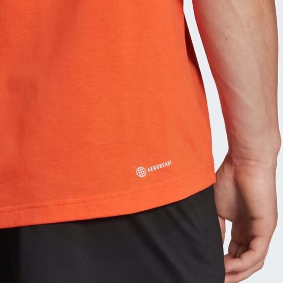 NWT AEROREADY WORKOUT SILICONE PRINT LINEAR LOGO TRAINING TEE - Picture 5 of 9